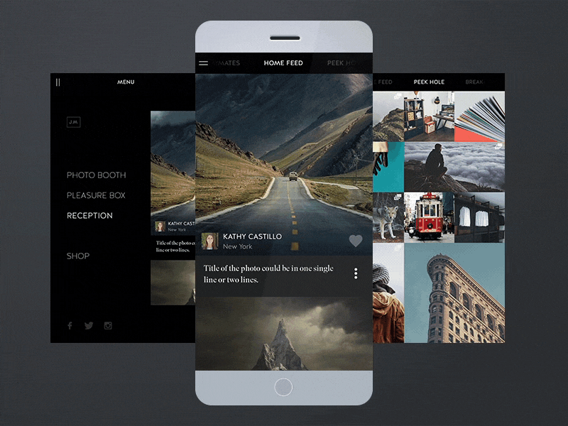 Motel app after effects animation application fashion interactive iphone mobile photo trendy ui ux
