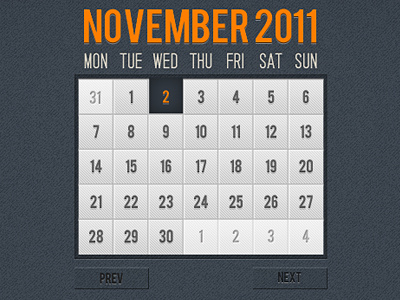 Calendar buttons calendar dark day design month numbers week year