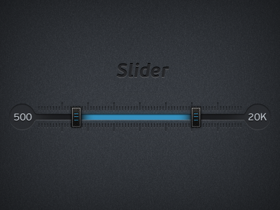 Slider blue dark slider text