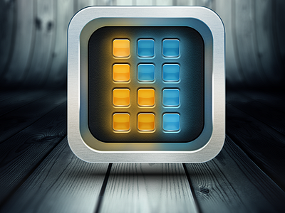 Icon for DM app buttons dark glow icon leather madebyvadim metal texture wood