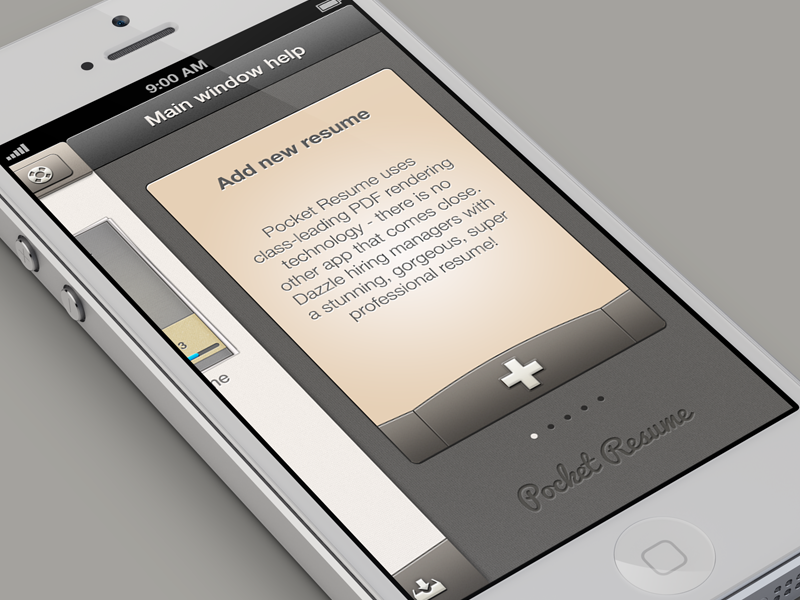 Pocket Resume sidebar by Vadim Sherbakov on Dribbble