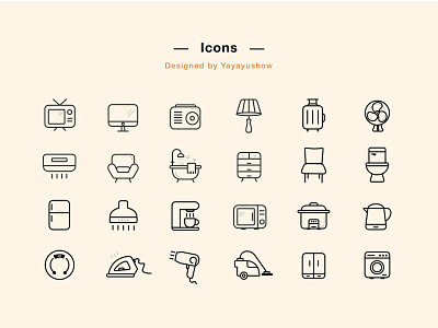 Household products icons design household products icon ui ux design