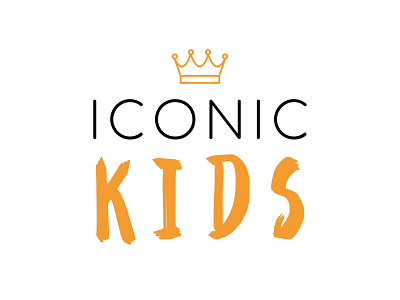 Logo for a kids clothing brand brand branding clothe clothing crown fashion font icon iconic kids logo shop typography vector