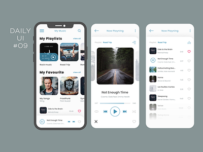 Music Player app dailyui design mobile music music player playlist ui