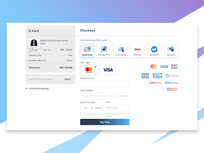 Checkout CC | DailyUI #002 adobexd checkout dailyui payment form ui desgin web desgin