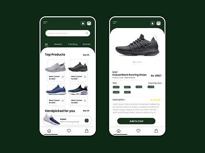 Shoe App UI Concept app application concept design figma flat icons minimal shoe shoes shoes app ui ui design user interface user interface design userinterface