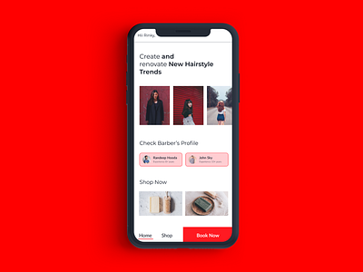 Barber Shop UI adobexd agency app app design application concept design figma minimal minimalist ui uiux user interface