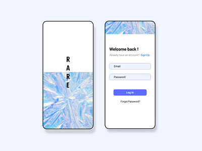 Log In Sign Up Screen | UI design