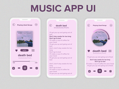 Music App UI app typography ui ui design uiux