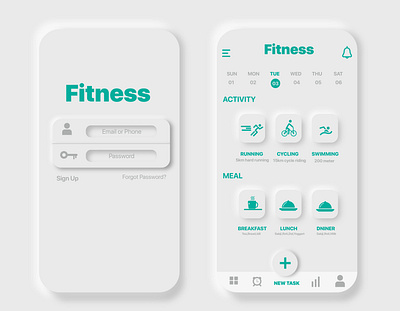 Fitness UI app design bar fitness fitness app fitness logo fitnessapp ui ux