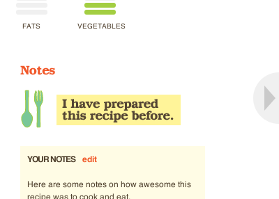 I Have Prepared This Recipe css3 food green icons lilly’s table ui website white yellow