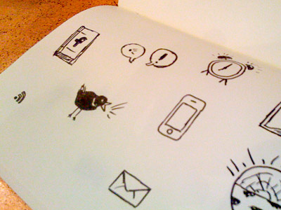 Drawing Bits icons illustration ink presentation sketch tedx