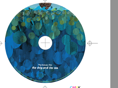Disc Label album artwork blue brown compact disc green grey illustration music print