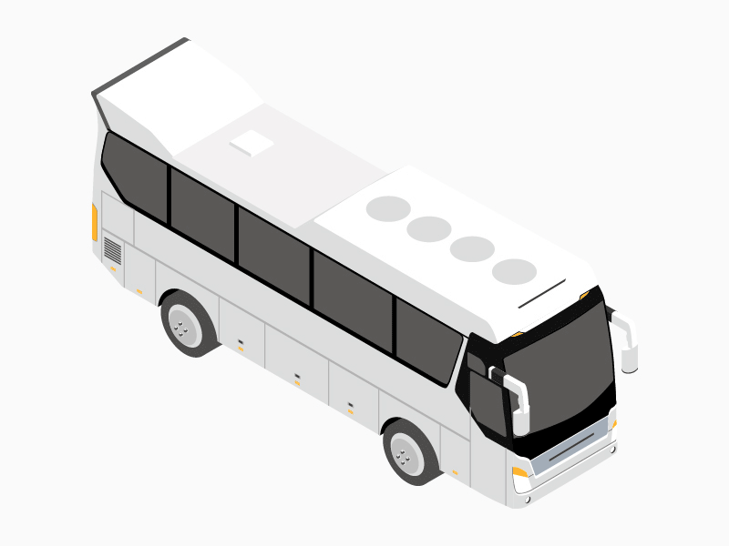 Manufacturing Process of Bus bus car drawing element graphic illustration isometric manufacture orthographic process vehicle