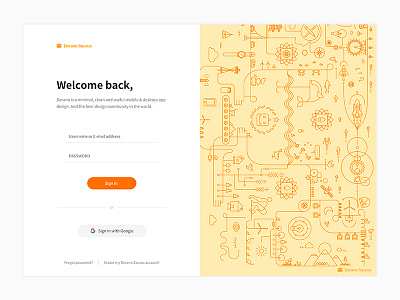 Login, Sign in design illustration in landing line login register sign ui up ux