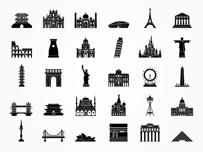 icon design_02(2018 Russia World Cup Commemorative) cities city icon icons ideogram kit landmark offscreen pack tour tourism world