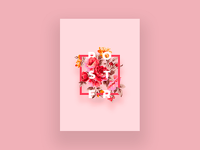 Flowers poster design branding design illustration illustrator photoshop poster typography vector