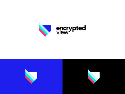 Encrypted view logo app branding crypto design illustrator logo logotype web