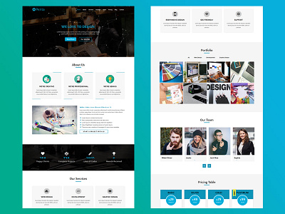 Panta One Page Template design one page responsive template ui ux website