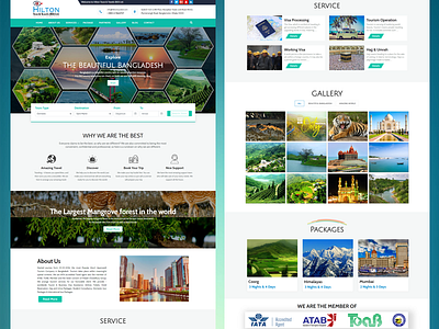 Hilton Tours Travels Home page Design css3 design html5 one page responsive template ui ux web design web development website