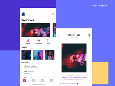 music player design ui 设计