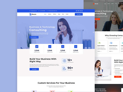 Benzin – Business Consulting HTML5 Template bootstrap theme design front end design uxui web design