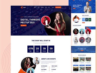 Conference & Multi Event HTML5 Bootstrap Template bootstrap theme css3 design front end design html ui uxui web design