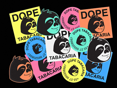 DOPE Stickers art direction branding character design design graphic design icon illustrator logo sticker vector visual identity