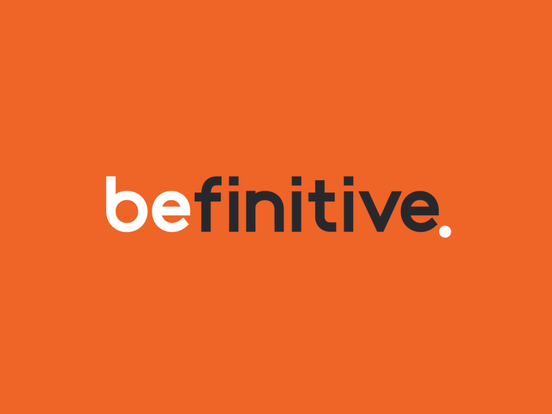 "Befinitive" Logo Animation aftereffects animation flat logo animation logo motion motion graphics