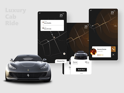 Luxury Cab Ride Concept adobe xd app branding cab design dubai figma illustration magic mobile typography ui ui ux ux vector