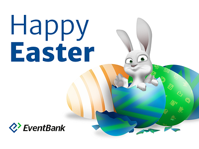 Happy Easter! b2b bunny easter egg egg hunt illustration marketing sketch vector