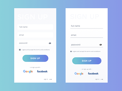 Sign up #001 001 challenge dailyui signup uidesign