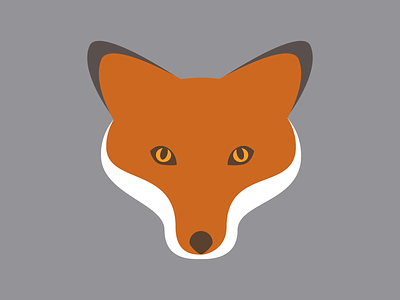 Fox animal flat fox geometric illustration simple