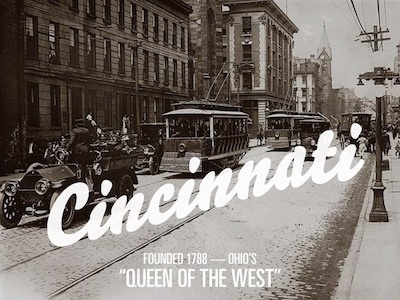 Cincinnati, OH cincinnati midwest ohio postcard typography vintage