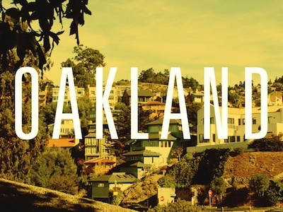 Oakland, CA california oakland postcard typography univers vintage