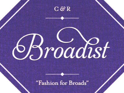 Broadist (Texture) ampersand cloth fabric logo script texture vintage