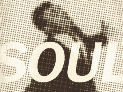 Soul gothic halftone music newsprint soul typography vintage