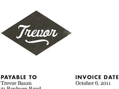 Invoicin' editoral futura invoice layout script