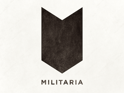 Militaria chevron crest gotham logo militaria texture typography