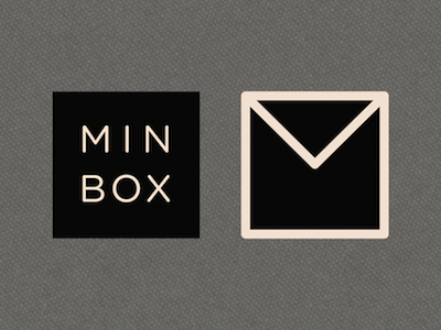 Minbox box branding email gotham rounded identity logo logo design mark rounded square stroke web web app