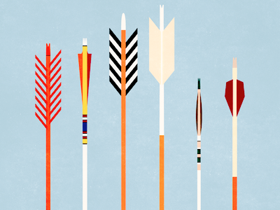 Arrows archery arrows geometric illustration vintage