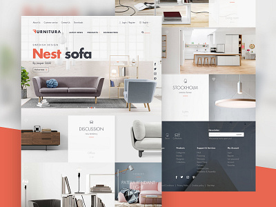 Furnitura (Hero image) chair furniture grid home house modern product room sofa website