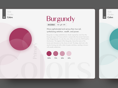 Colours - Building a Style Guide branding branding guide colours palette style guide