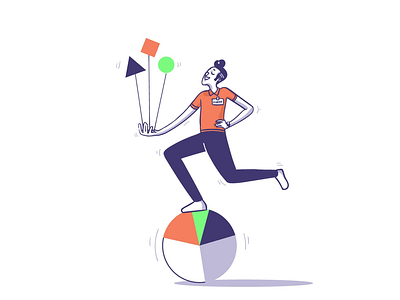 Balancing finances illustration web design art