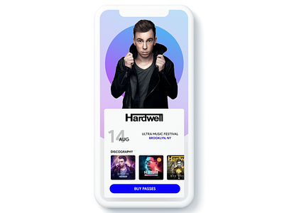 Music Concert Booking App UI 2d concert dailyui design fest light minimalistic mobile music ui ui design