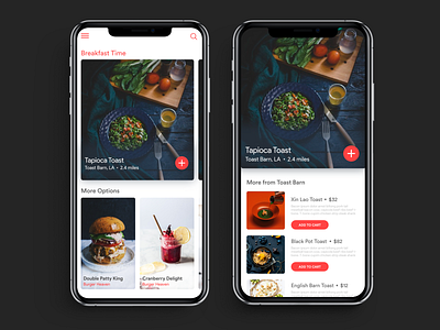 Food App UI 2d dailyui design interaction design minimalistic mobile ui ui design