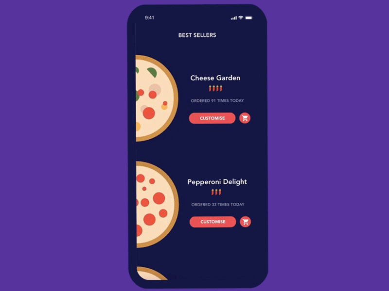 Pizza Order Interaction Design