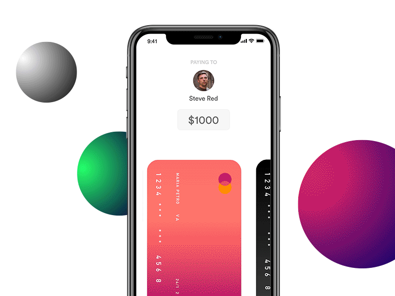 A simple payment app. animation interaction design light minimalistic ui ui design