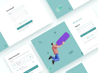 Componento - CMS Tool (proposal) atomic design design login productdesign signup ui uidesign uiux ux webdesign website