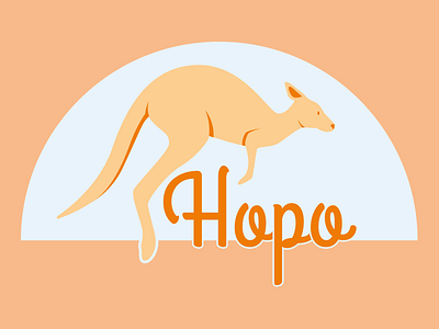 Hopo australia colors dailylogochallenge designer graphicdesign hopo illustration kangourou logo